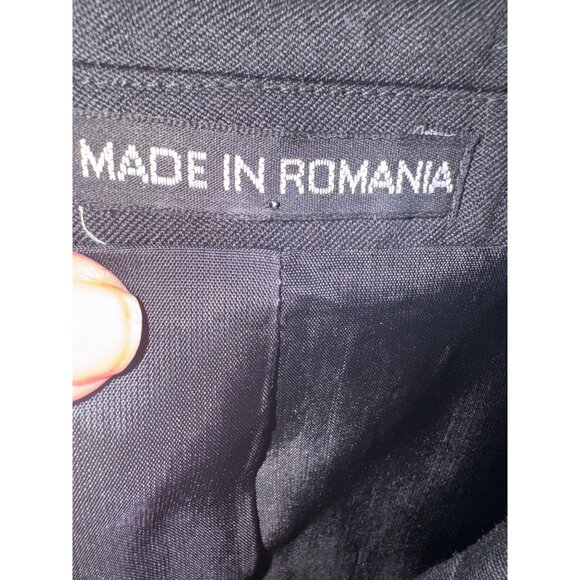 Triumph Black Riding Jacket Hunt Coat Equestrian Blazer Sz 12 Cotton Minimalist - Picture 6 of 11